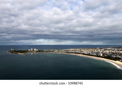 Aerial View Of Holiday Area Of Mooloolaba And Point Cartwright, Sunshine Coast Queensland Australia