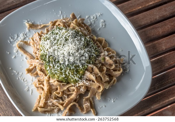 Aerial View Homemade Pasta Whole Grain Stock Photo Edit Now 263752568