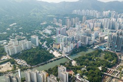Aerial View Of Hong Kong Residential 