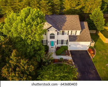 Aerial View Of A House 