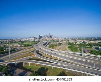 Aerial View Houston Downtown Interstate 69 Stock Photo 457481263 ...