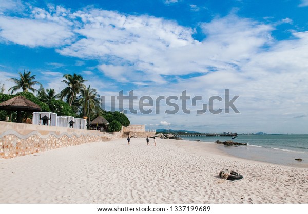 Aerial View Hua Hin Beach Blue Stock Photo Edit Now 1337199689