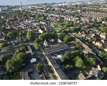 Aerial View Of Hull City Center City Landscape, Kingston Upon Hull, East Yorkshire,