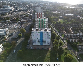 Aerial View Of Hull City Center City Landscape, Kingston Upon Hull, East Yorkshire,