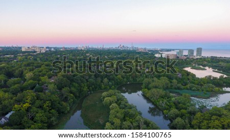 Aerial view of the Humber River area of Etobicoke (Toronto) Ontario, Canada Stock photo © 