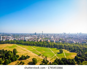 Aerial View Of Hyde Park In The Morning, London