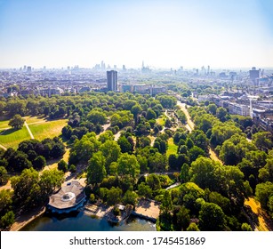 Aerial View Of Hyde Park In The Morning, London