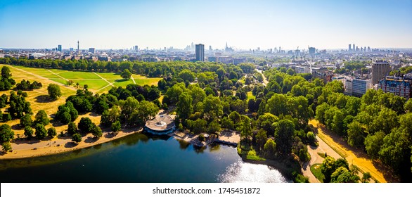 Aerial View Of Hyde Park In The Morning, London