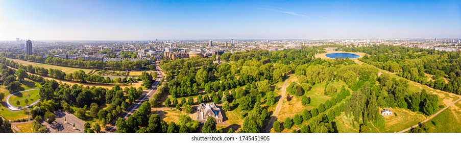 Aerial View Of Hyde Park In The Morning, London