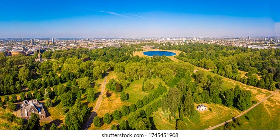 Aerial View Of Hyde Park In The Morning, London