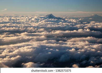 Aerial View Of Iconic Mount Hood Oregon