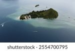 aerial view of the Indonesian island of West Sumatra