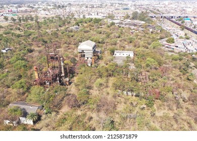 Aerial view of the industrial gas leakage site situated at Bhopal, Madhya Pradesh, India
