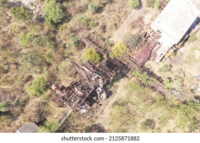 Aerial view of the industrial gas leakage site situated at Bhopal, Madhya Pradesh, India