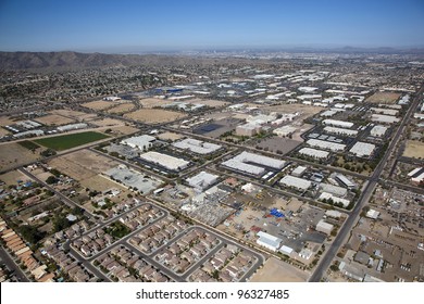 Aerial View Of An Industrial Park Area