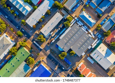 An Aerial View Of The Industrial Zone In Gaborone In Commerce Park