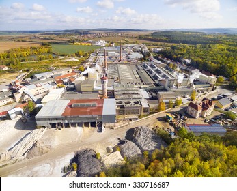 Aerial View To Industrial Zone And Technology Park Near Pilsen City In Czech Republic, Europe.