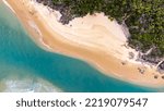 Aerial view of inlet at 1770 Queensland Australia