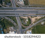 aerial view of intersecting highways