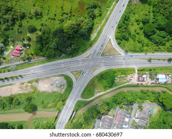 Aerial View of An Intersection