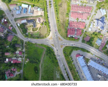 Aerial View of An Intersection