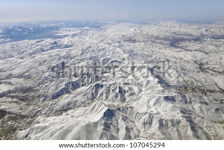 aerial view of iran