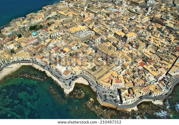 Aerial View Island Ortigia Syracuse Sicily Stock Photo Edit Now