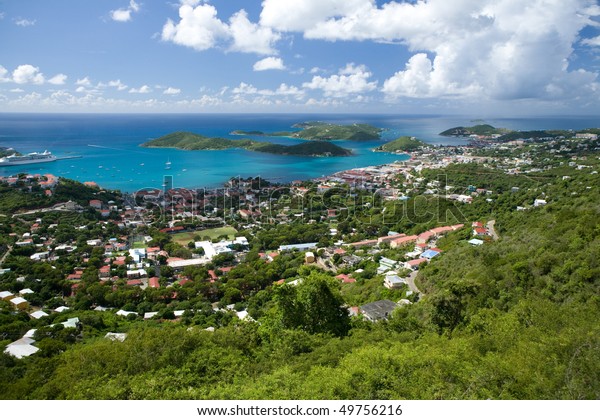 Aerial View Island St Thomas Usvi Stock Photo (Edit Now) 49756216
