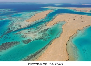 Aerial View: Islands In Red Sea, Egypt