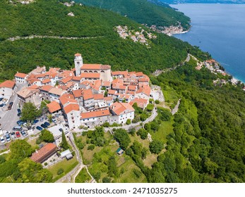 Aerial view of Mošćenice in Istra, Croatia - Powered by Shutterstock