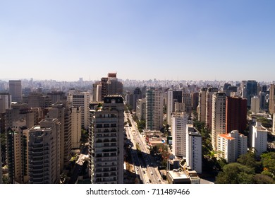 Aerial View Of Itaim Bibi In Sao Paulo, Brazil