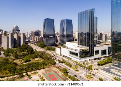 Aerial View Of Itaim Bibi In Sao Paulo, Brazil