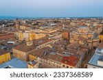 Aerial view of Italian town Parma.
