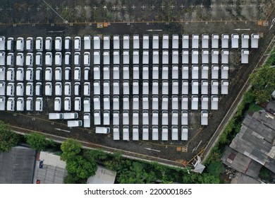 Aerial View Of Jakarta LRT Train 