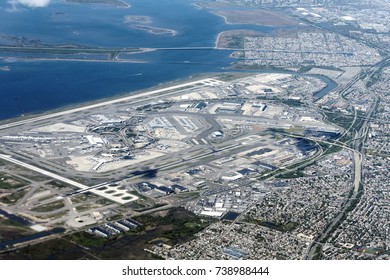 Aerial view of JFK airport, New York