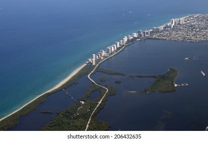 Aerial View Of John D MacArthur State Park In North Palm Beach, Florida