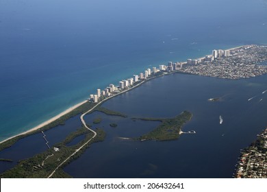 Aerial View Of John D MacArthur State Park In North Palm Beach, Florida