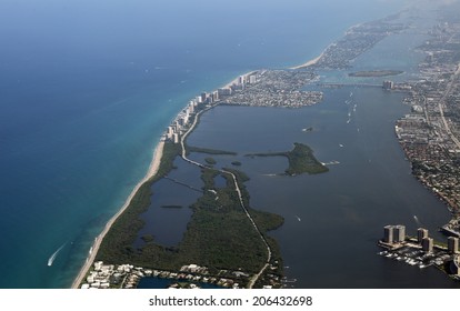 Aerial View Of John D MacArthur State Park In North Palm Beach, Florida