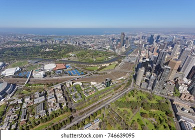 Aerial View Of Jolimont, Looking South-west To Kings Domain