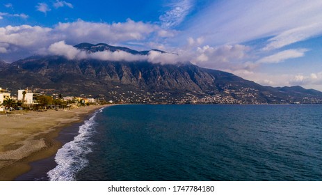 Aerial View From Kalamata Beach In Greece