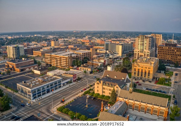 Aerial View Kalamazoo Michigan During Summer Stock Photo 2018917652 ...