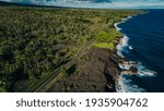 aerial view Kalapana Seaview Estates, big island, hawaii. High quality photo