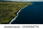 aerial view Kalapana Seaview Estates, big island, hawaii. High quality photo