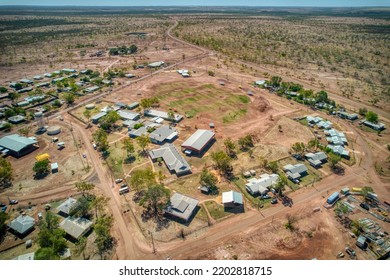 Aerial view of the Kalkaringi School and surrounds, August 2022 - Shutterstock ID 2202818715