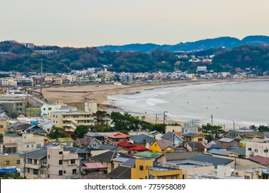 Aerial View Of Kamakura's Sagami Bay Kamakura Japan