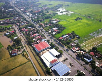Aerial View Kangar Town Paddy Fields Stock Photo (Edit Now) 1452485855