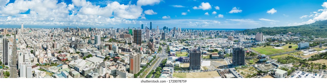 Aerial View Of  Kaohsiung City. Taiwan