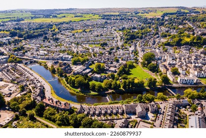 Aerial view of Kendal in Lake District, a region and national park in Cumbria in northwest England, UK - Shutterstock ID 2260879937