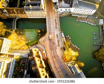 The Aerial View Of Kings College In Cambridge, A City On The River Cam In Eastern England, UK