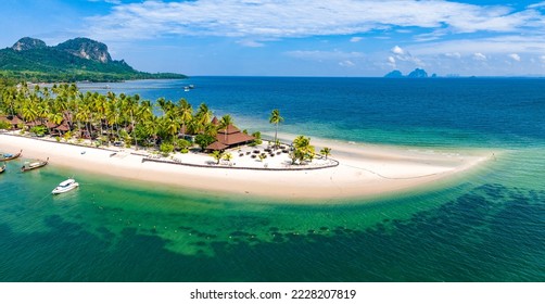 Aerial view of koh Mook or koh Muk island, in Trang, Thailand - Shutterstock ID 2228207819